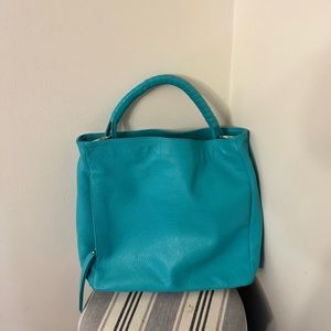 Genuine Teal Leather Purse